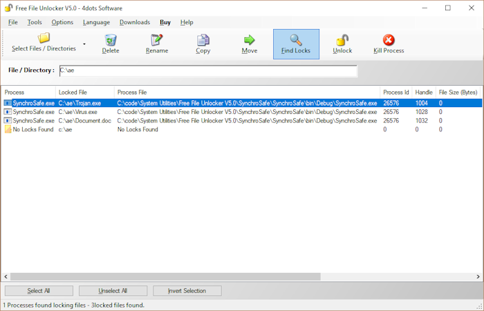 Screenshot for Free File Unlocker 5.0